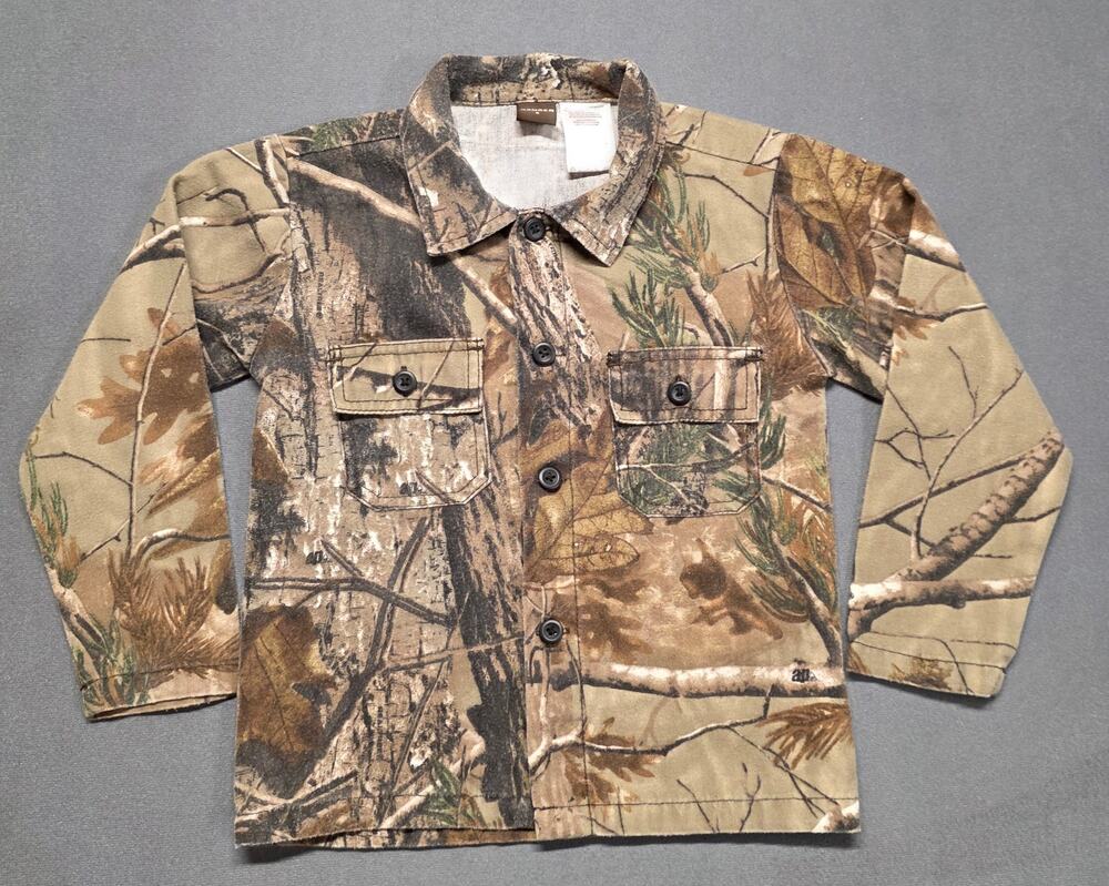 Vintage Ranger Realtree Camo Hunting Shirt Boys Size 6 Long Sleeve Pockets